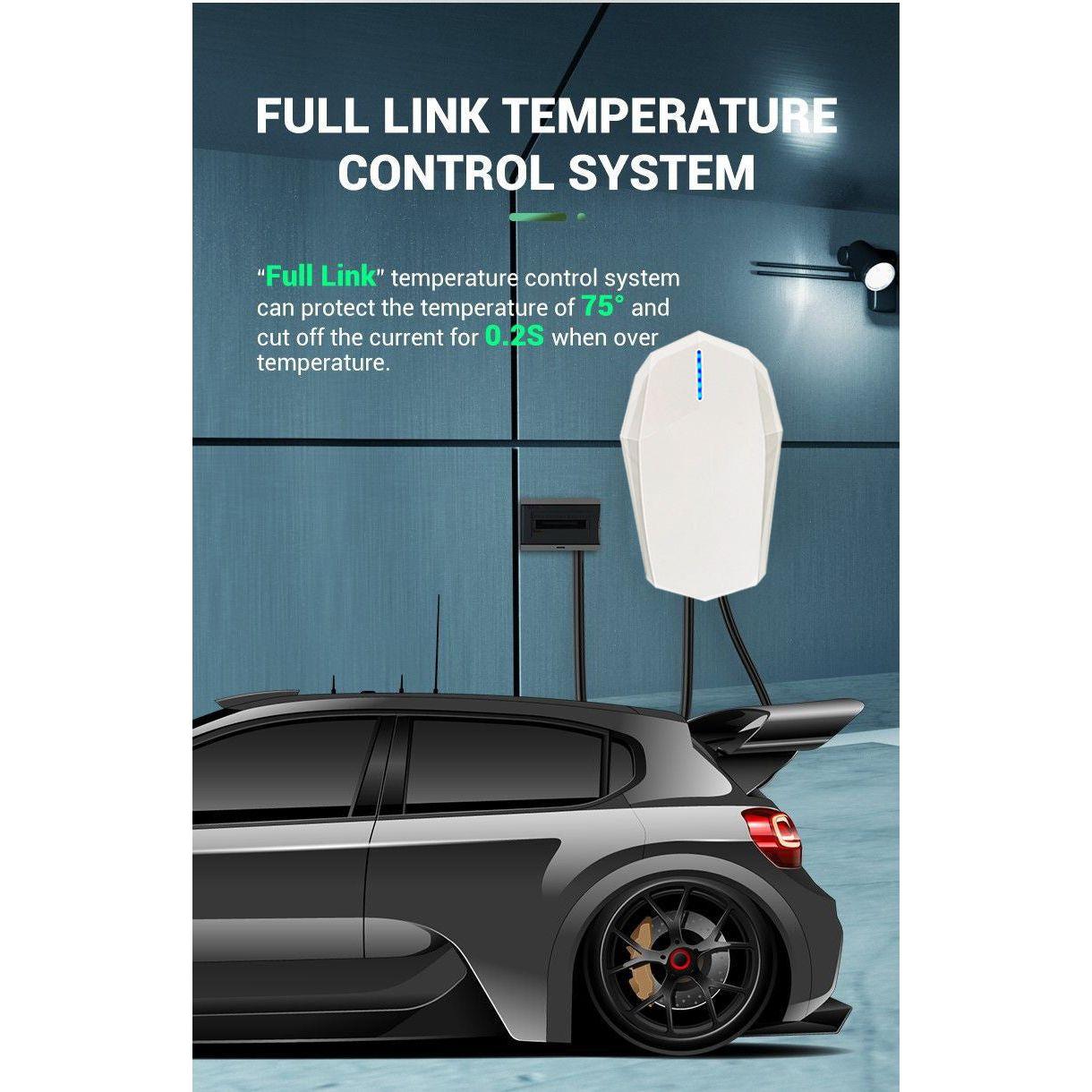 BOMERN Smart Home EV charger 7 Kw Type 2 Tethered - EV Car Charger