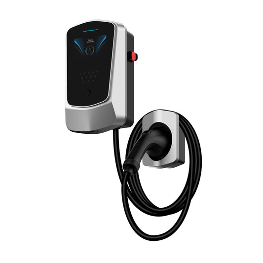 Q6 Type2 wall charger unit 7KW Single Phase 5M Tethered cable - EV Car Charger