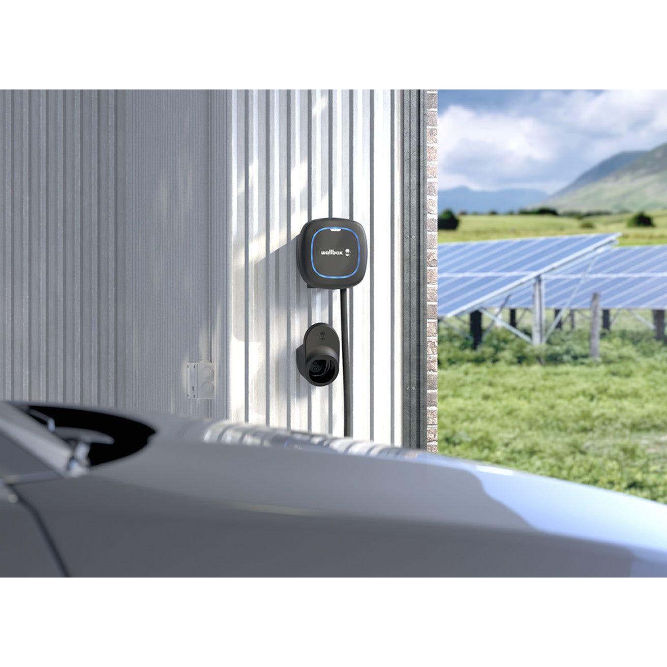 Wallbox Pulsar Max: 7.4kW Smart EV Charger Wi-Fi Bluetooth Enabled 7M Type 2 - EV Car Charger
