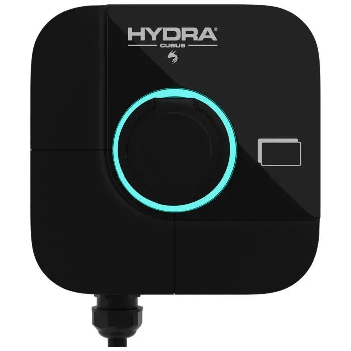 HYDRA CUBUS 7kW Socketed EV Charger (Black) - EV Car Charger