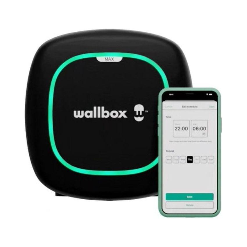 Wallbox Pulsar Max: 7.4kW Smart EV Charger Wi-Fi Bluetooth Enabled 7M Type 2 - EV Car Charger