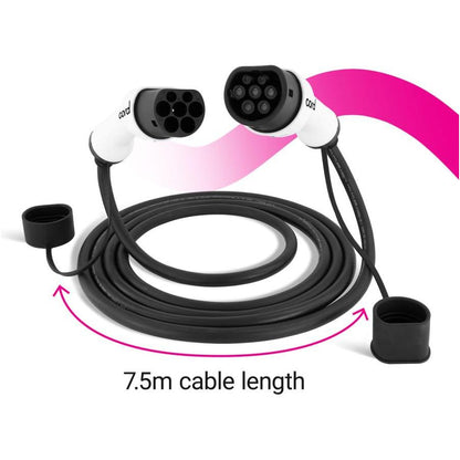 7.5m EV Charging Cable - 22kW Three Phase Type 2 - EV Car Charger