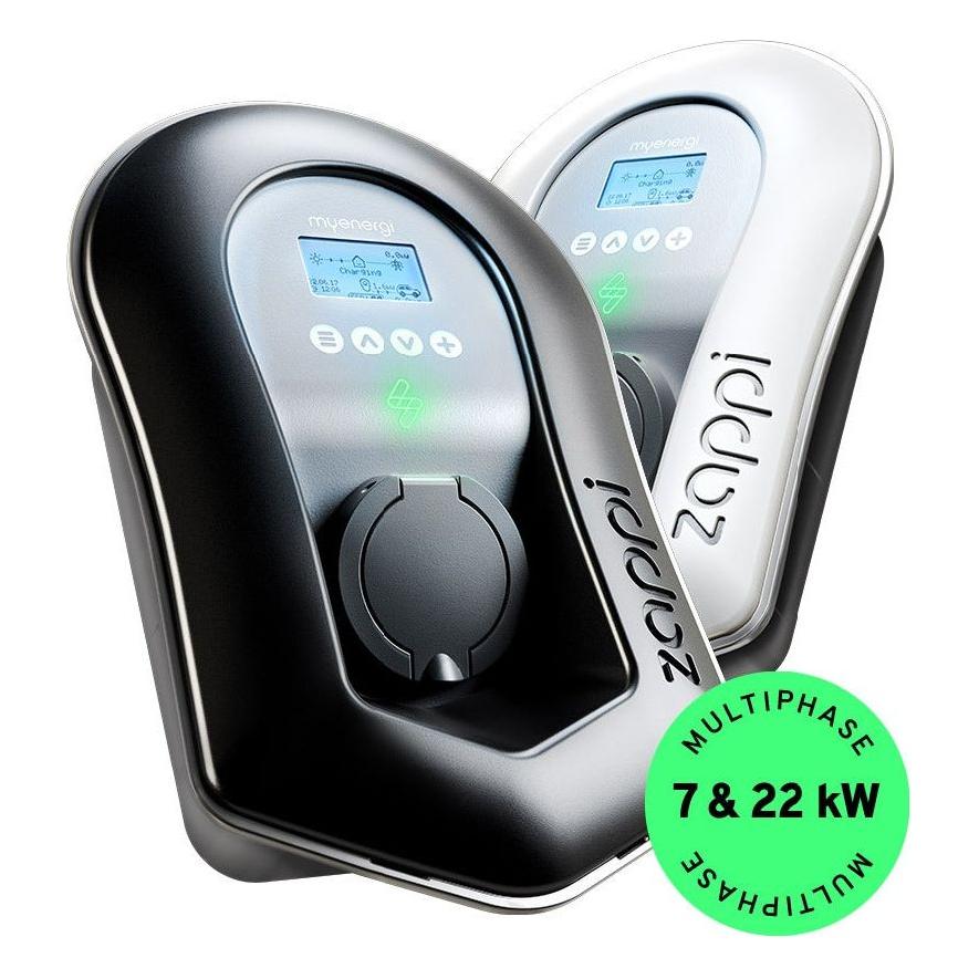 MYENERGI Zappi Eco-smart 2.1 Multiphase 7kW / 22KW WIFI/Ethernet Tamperproof 3ph Untethered ( White ) - EV Car Charger
